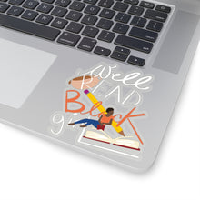 Load image into Gallery viewer, Bibliophile Sticker - Planner Sticker - Black Girl Reads - Book Lover Sticker - African American  - laptop decal - Author - goodreads
