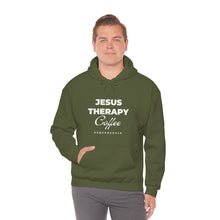 Load image into Gallery viewer, Jesus, Therapy, Coffee, Hoodie, Hooded Sweatshirt, Christian, Therapist, Proverbs 31, Unisex
