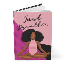 Load image into Gallery viewer, Black Yogi| Zebra Print | Black Girl Magic | Hardcover Journal |Yoga Gift | Melanin Notebook |Natural Hair Gift | Black Girl | Meditation
