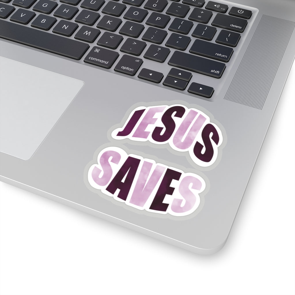 Jesus Saves | Jesus and Coffee| Christian Decal |Funny  Sticker| Laptop Decal | Kiss-Cut Sticker | Mental Health