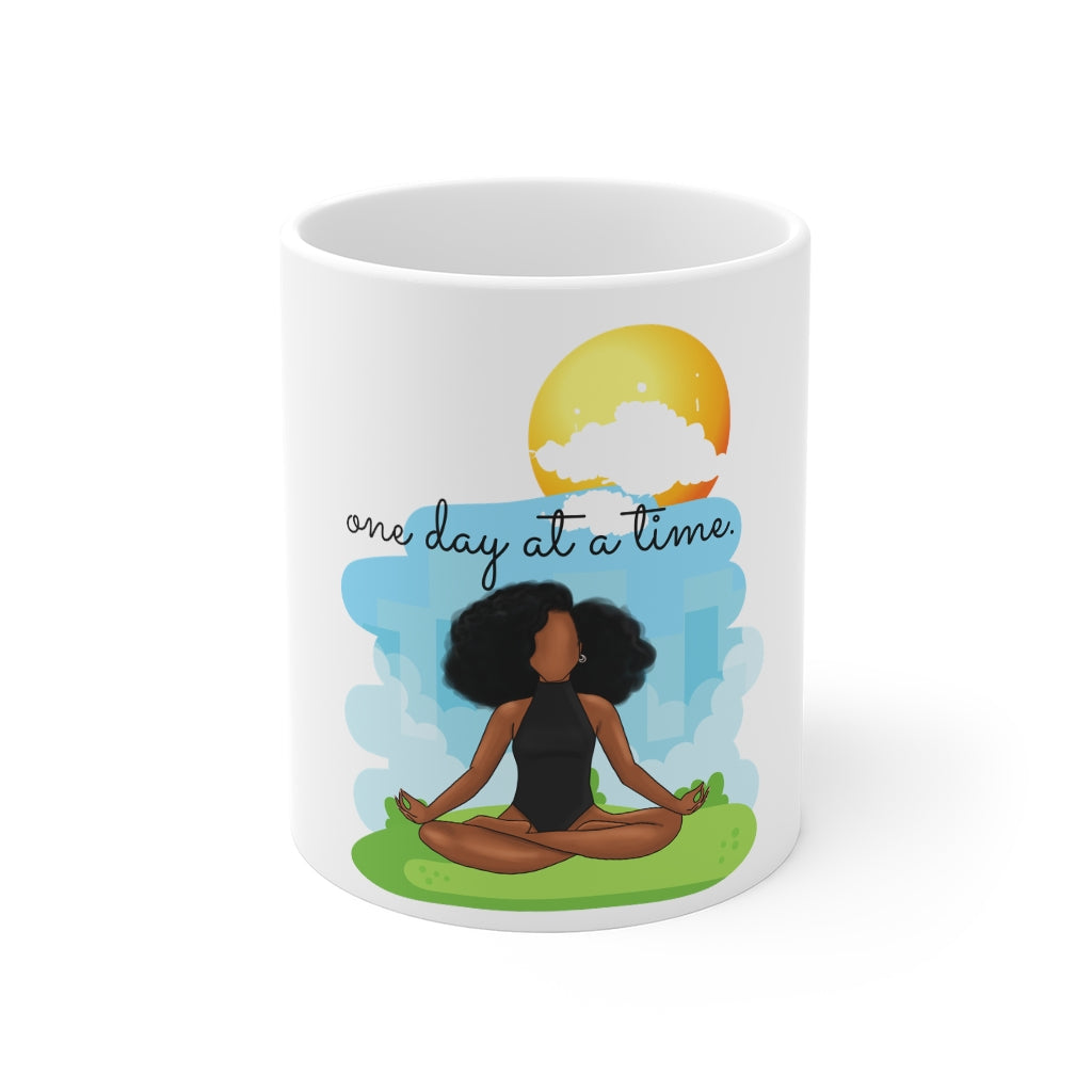 Sunshine and Melanin Black Yogi Yoga Meditation Mug