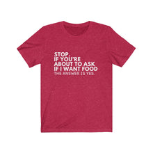 Load image into Gallery viewer, Foodie Jersey Short Sleeve Tee
