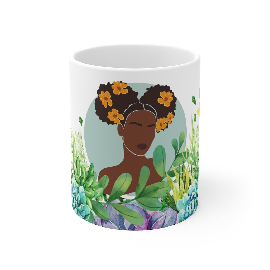 Growth Mindset Mug| Black Girl Magic | Coffee Mug | Big Chop Gift | Melanin Mug |Natural Hair Gift| Crown | Black Girl | Crown Mug