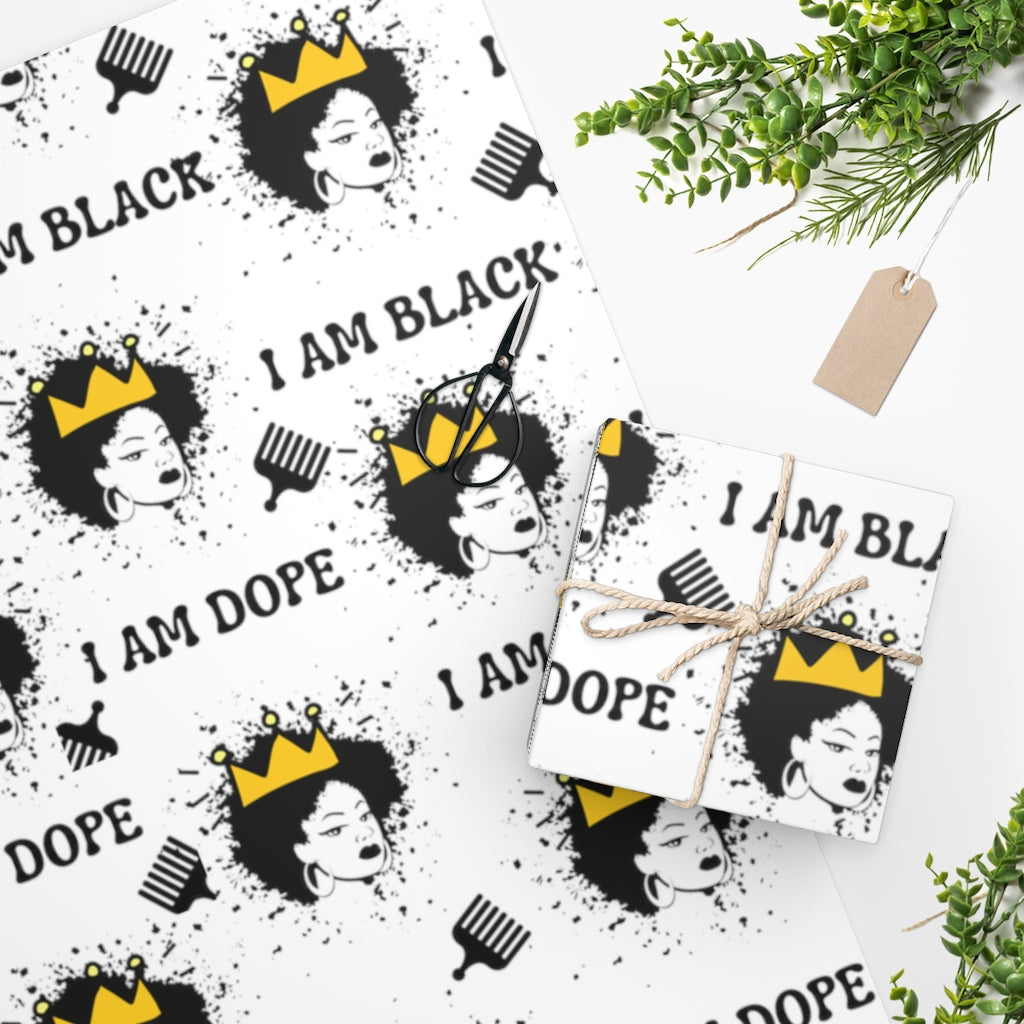 Black and Dope Wrapping Paper