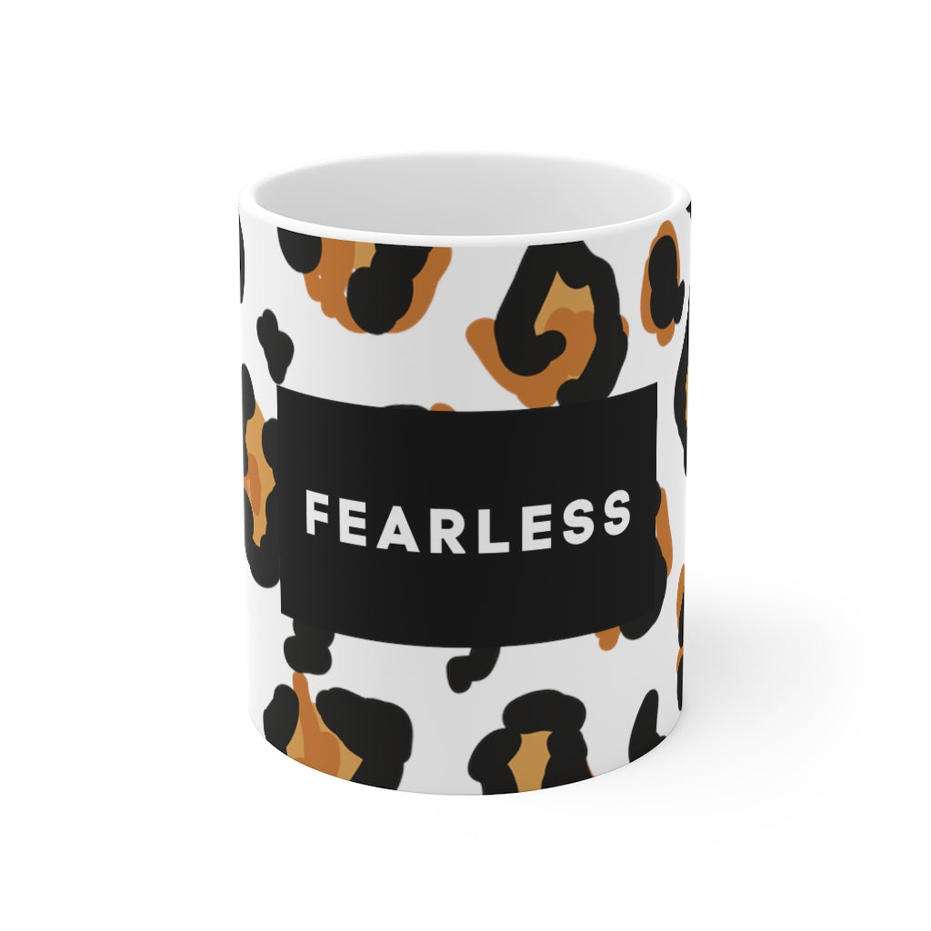 Fearless Leopard Print Mug