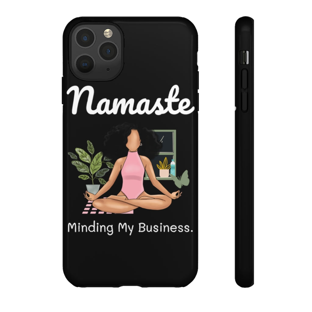 Namaste | Black Yogi | Yoga |vMeditation | Ballerina | Ballet | Phone Case | Iphone | Samsung | Peace | Tough Cases | Black Owned Business