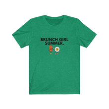 Load image into Gallery viewer, Brunch Girl Summer Bacon and Eggs Jersey Short Sleeve Tee
