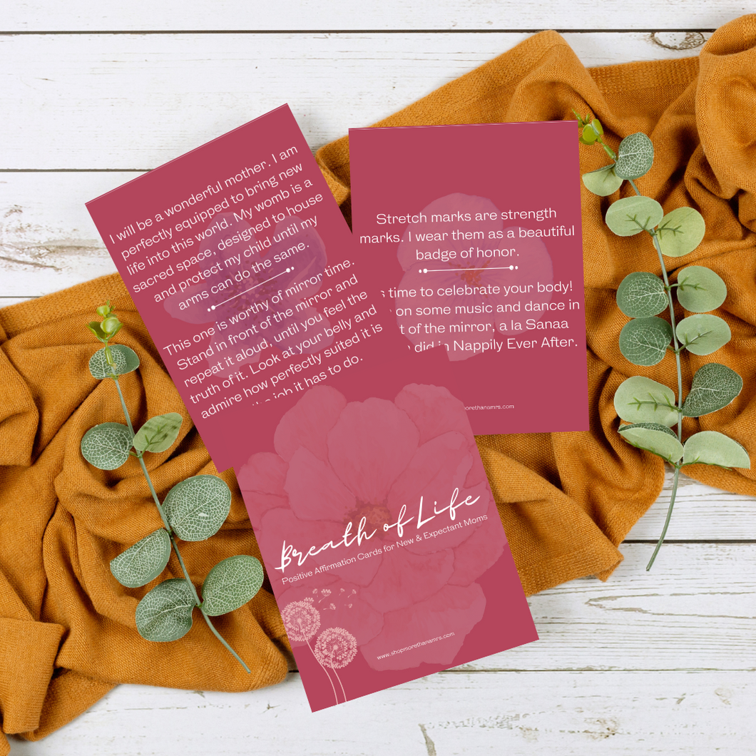 **DIGITAL DOWNLOAD** Breath of Life New and Expectant Mom Affirmation Cards
