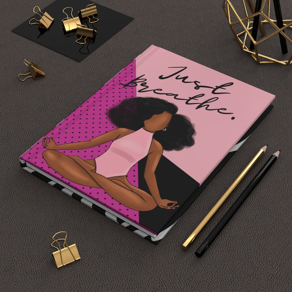Black Yogi| Zebra Print | Black Girl Magic | Hardcover Journal |Yoga Gift | Melanin Notebook |Natural Hair Gift | Black Girl | Meditation