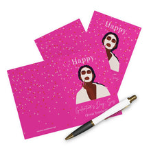 Load image into Gallery viewer, Valentines Day Cards (5 Pack) | Galentines Day | Girlfriend Card | Self Care Card | Black Queen| Spa Card | Love Day
