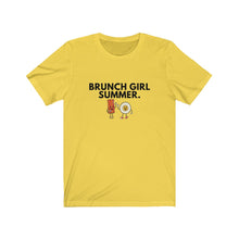 Load image into Gallery viewer, Brunch Girl Summer Bacon and Eggs Jersey Short Sleeve Tee
