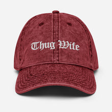Load image into Gallery viewer, Thug Wife, Praying Wife, Christian Wife, Vintage Cotton Twill Cap
