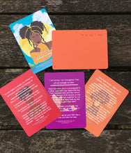 Load image into Gallery viewer, Black Girl Affirmation Deck |Affirmation Cards for Black Women | Victory: Black Woman Christian Positive Affirmation Cards &amp; Devotional
