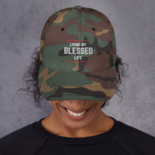 Load image into Gallery viewer, Living My Blessed Life Trucker Hat, Christian Baseball Cap, Christian Gift
